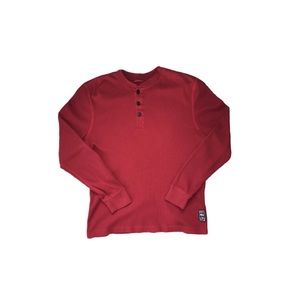 Red Roots Quarter Button Up Long Sleeve Shirt